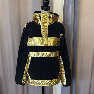 SMKR Stylish Black and Gold Jacket, M